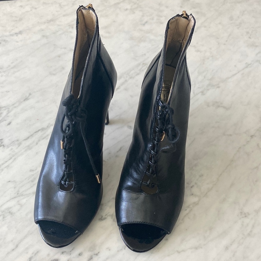 Black Lace Up Booties - International Concepts INC